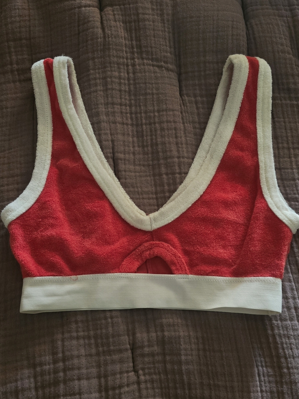 Zara Terry Cloth Keyhole Bralette